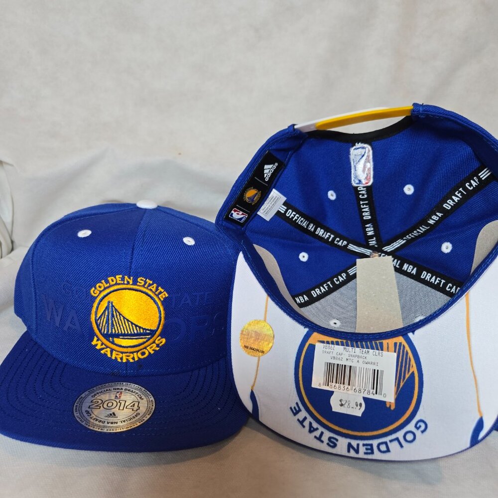 Adidas Mitchell & Ness Golden State Warriors NBA Snapback Wool Cap